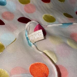 Privatsachen Multicolor Polka Dot Sheer Scarf